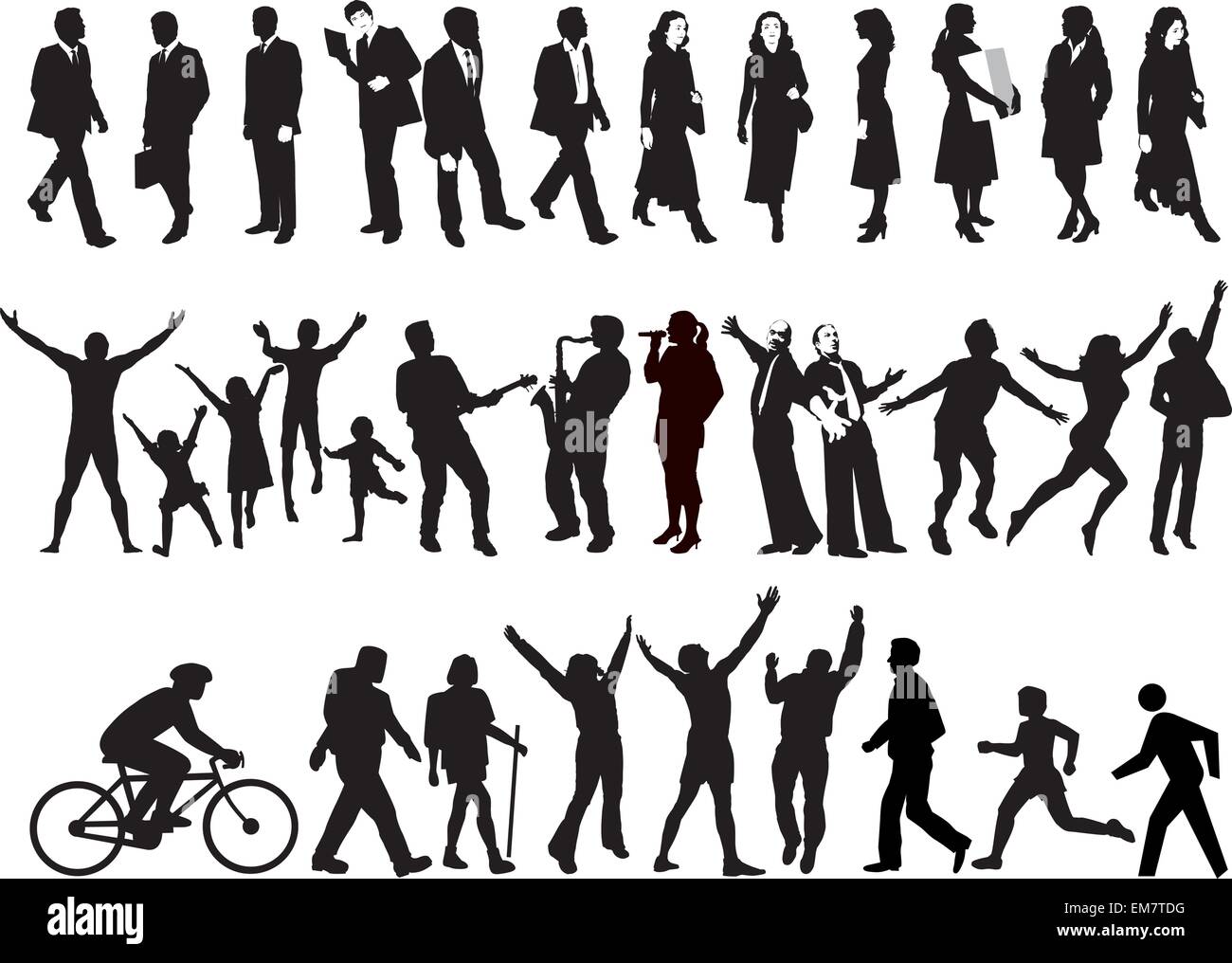 Ethnic silhouettes hi-res stock photography and images - Alamy