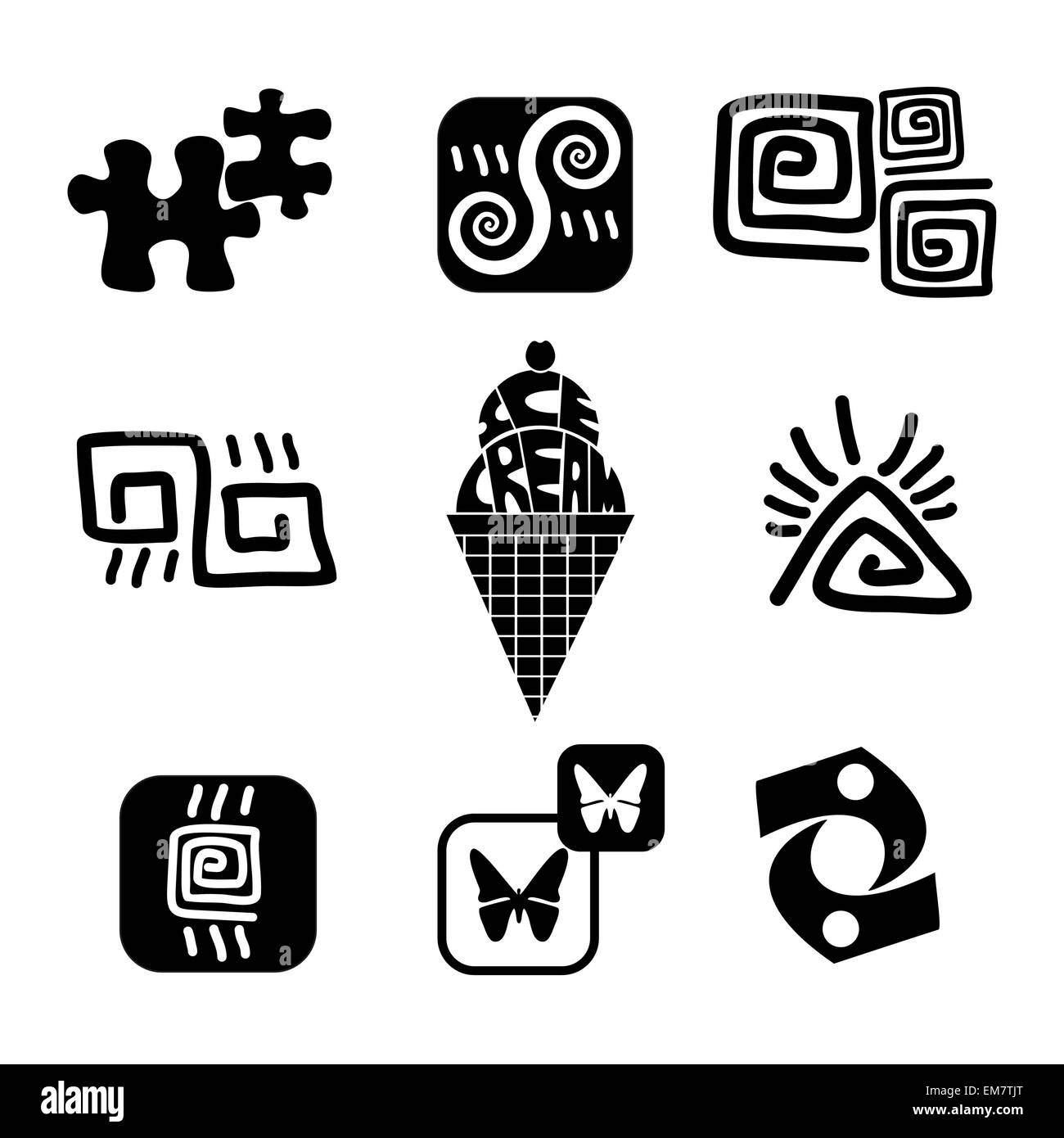 set of design elements Stock Vector Image & Art - Alamy