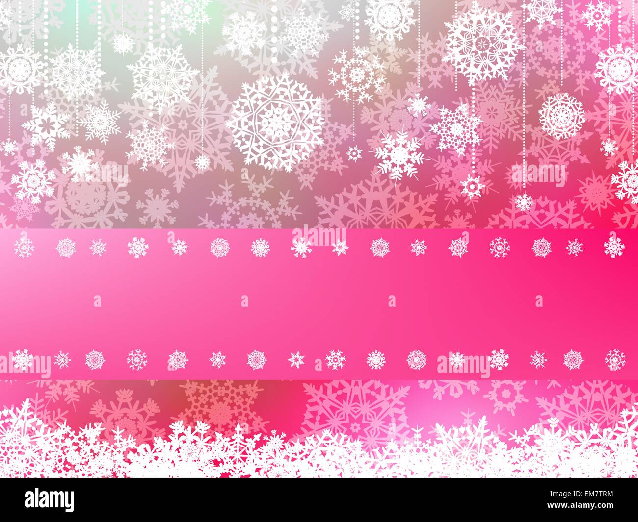 Pink Snowflake Background Stock Vector Images - Alamy