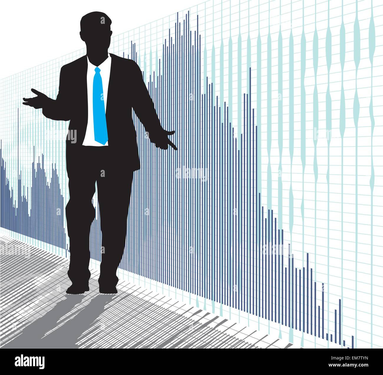 Businessman from global graph Stock Vector Images - Alamy