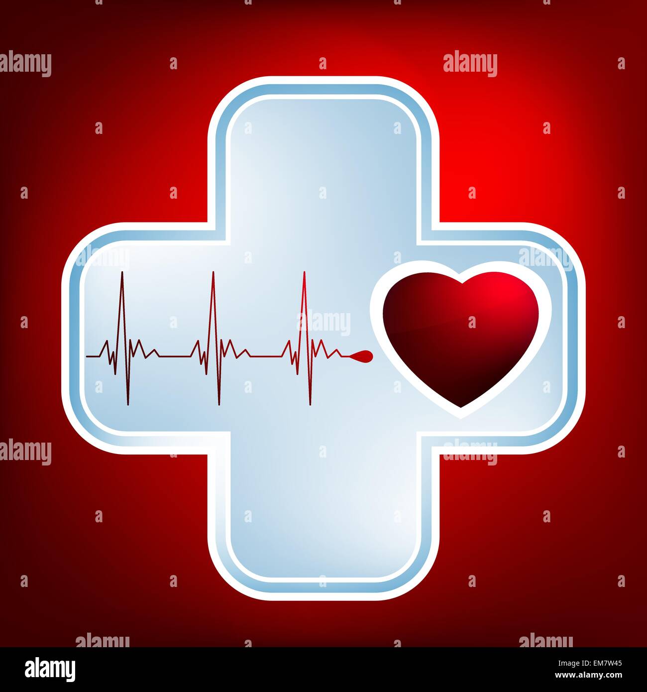 Ecg heartbeat vector illustration Stock Vector Images - Alamy