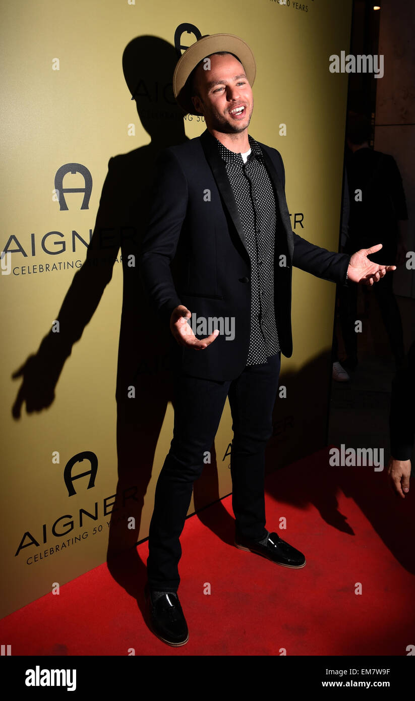 Munich, Germany. 16th Apr, 2015. British musician Marlon Roudette at the event 'Aigner - Celebrating 50 Years' at the Aigner Shop in Munich, Germany, 16 April 2015. Photo: FELIX HOERHAGER/dpa/Alamy Live News Stock Photo