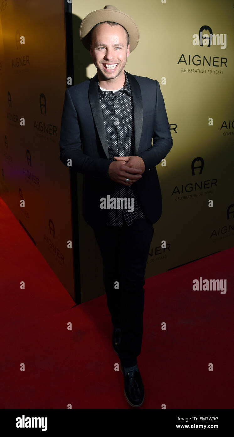 Munich, Germany. 16th Apr, 2015. British musician Marlon Roudette at the event 'Aigner - Celebrating 50 Years' at the Aigner Shop in Munich, Germany, 16 April 2015. Photo: FELIX HOERHAGER/dpa/Alamy Live News Stock Photo