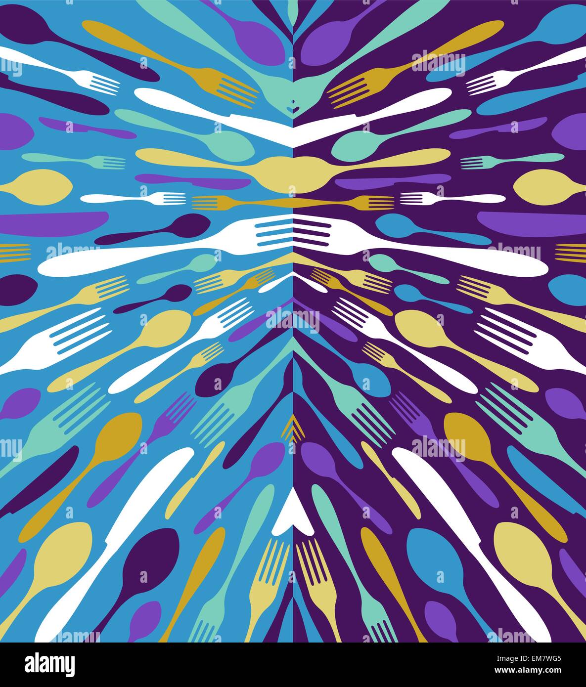 Cutlery Restaurant Menu In Purple Stock Vector Image Art Alamy