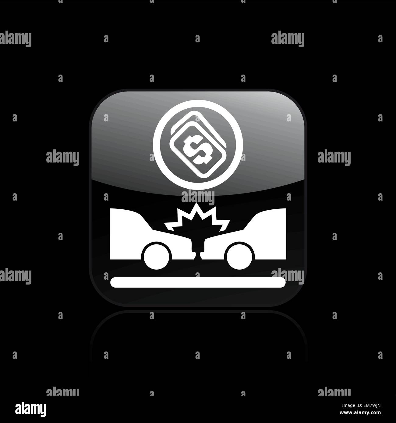 Vector illustration of isolated car crash icon Stock Vector Image & Art ...