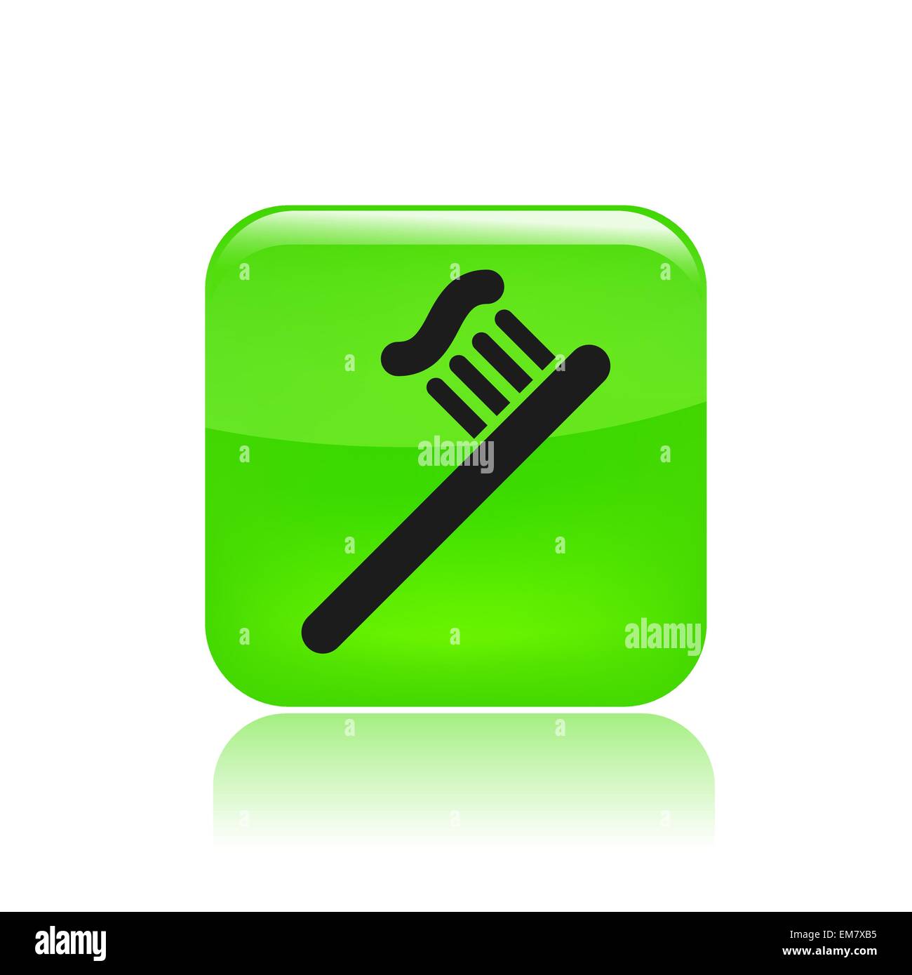Vector illustration of single toothbrush icon Stock Vector Image & Art ...