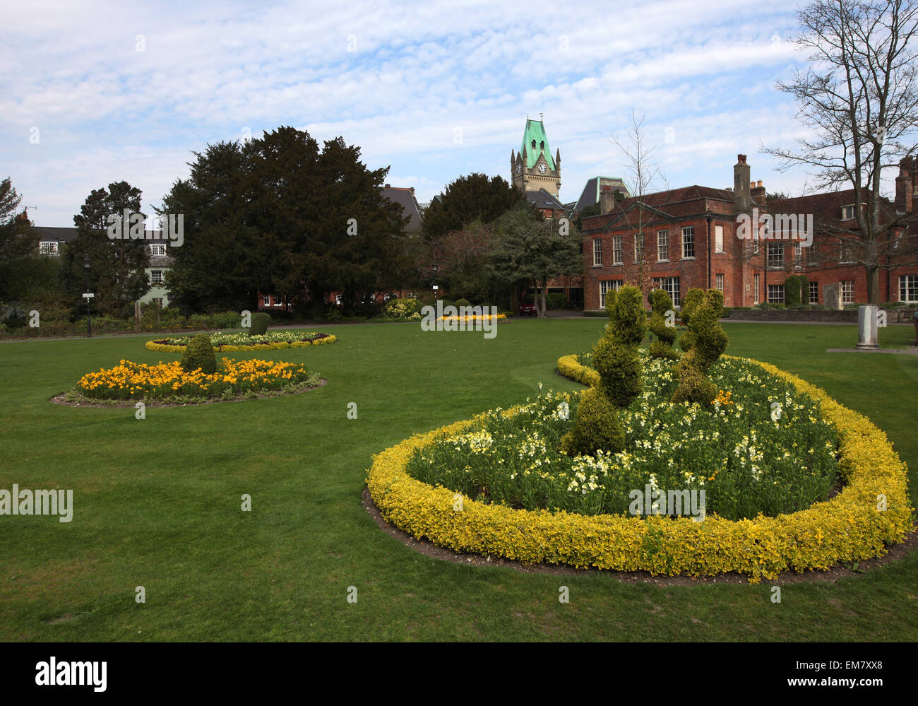 Winchester Abbey Gardens, Winchester Hampshire UK Stock Photo