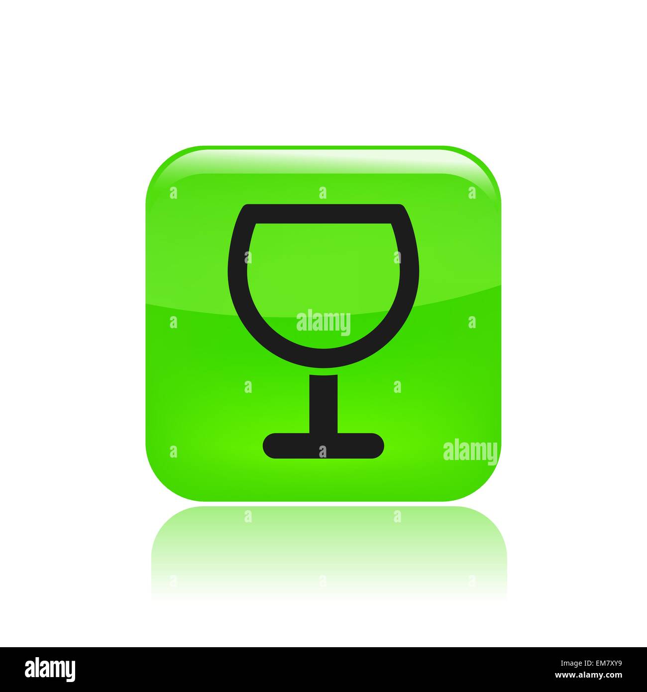 Vector illustration of single glass icon Stock Vector Image & Art - Alamy