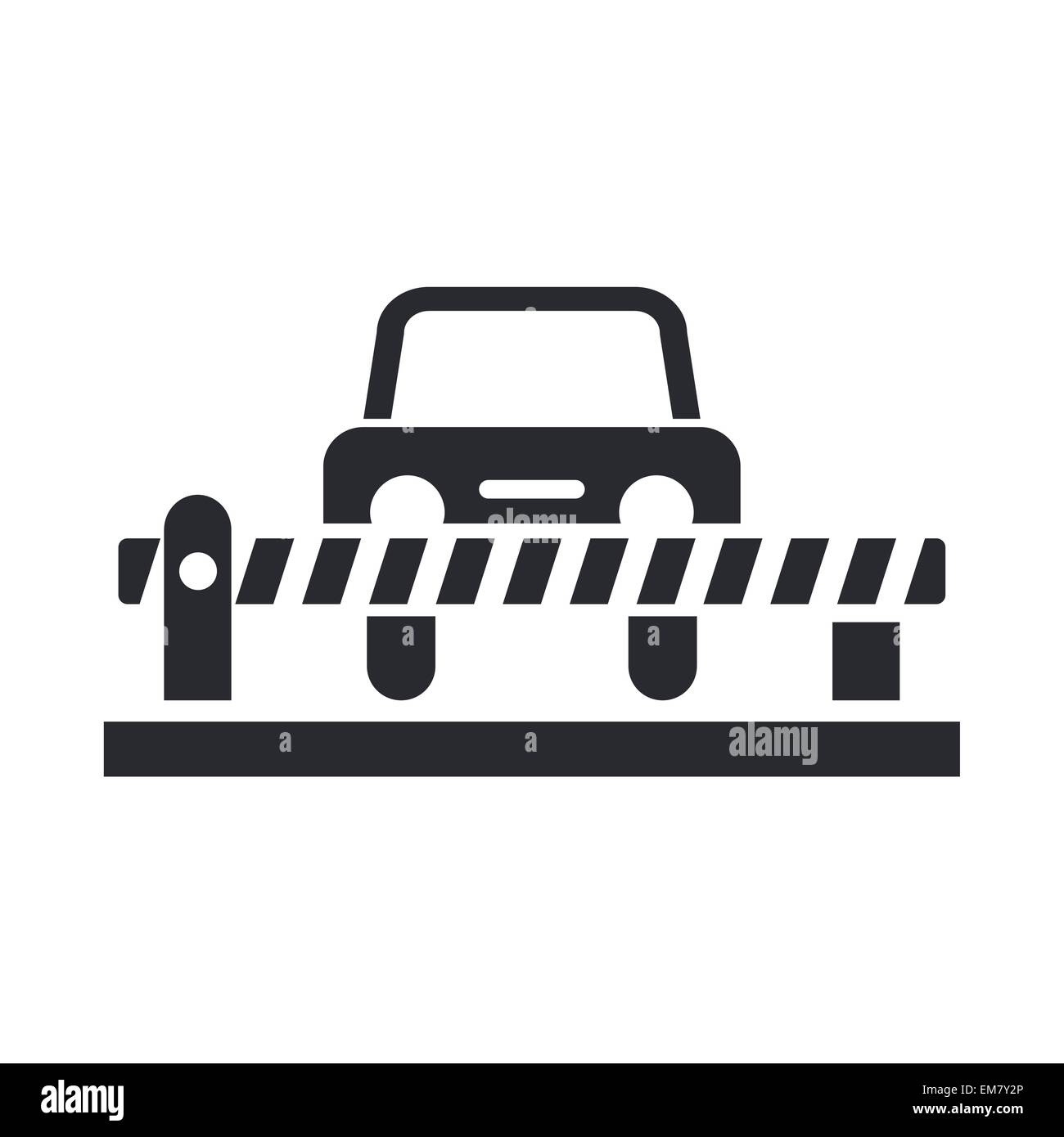 Vector Illustration Of Isolated Car Barrier Icon Stock Vector Image And Art Alamy