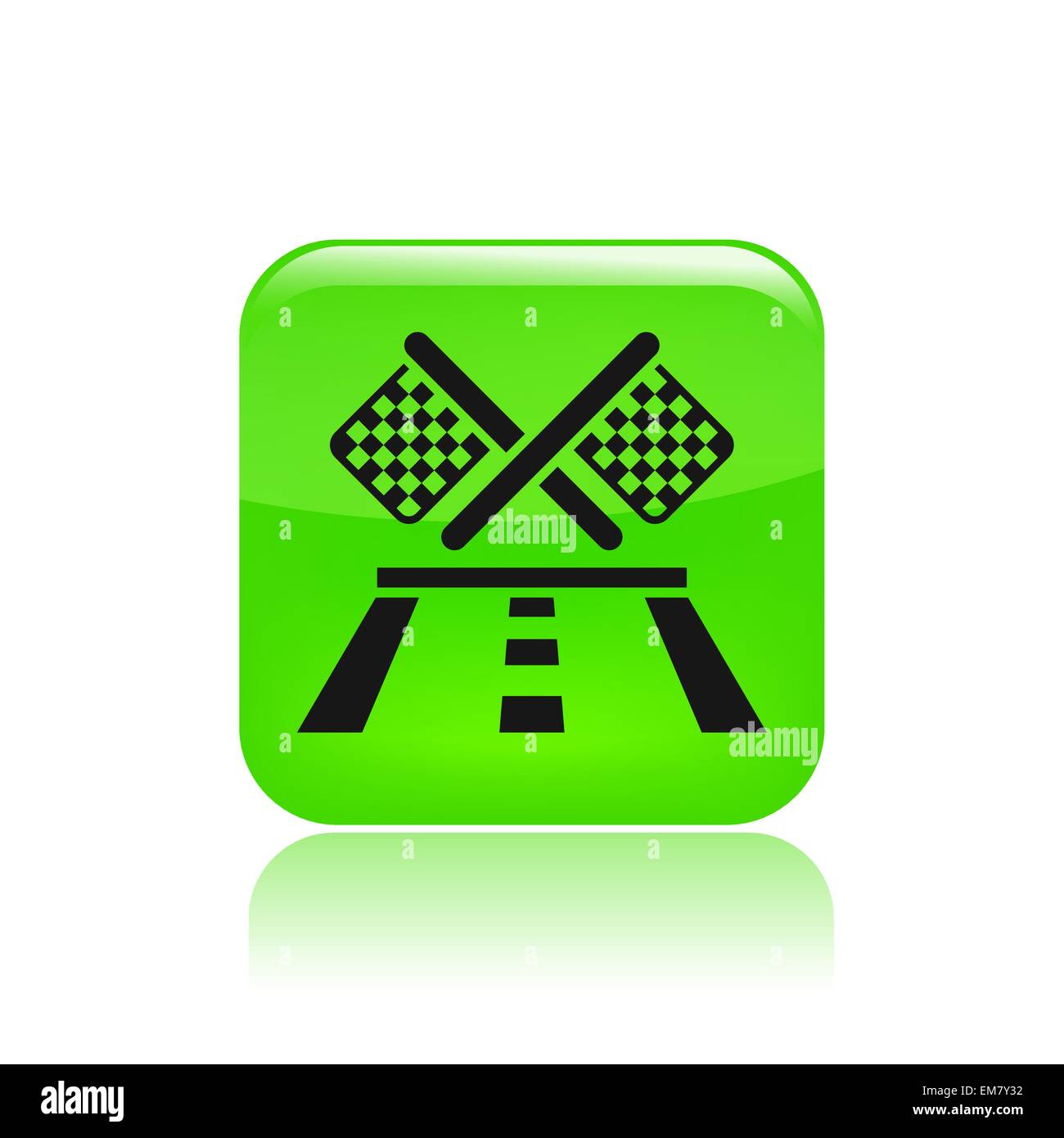 Vector illustration of single race flag icon Stock Vector Image & Art ...