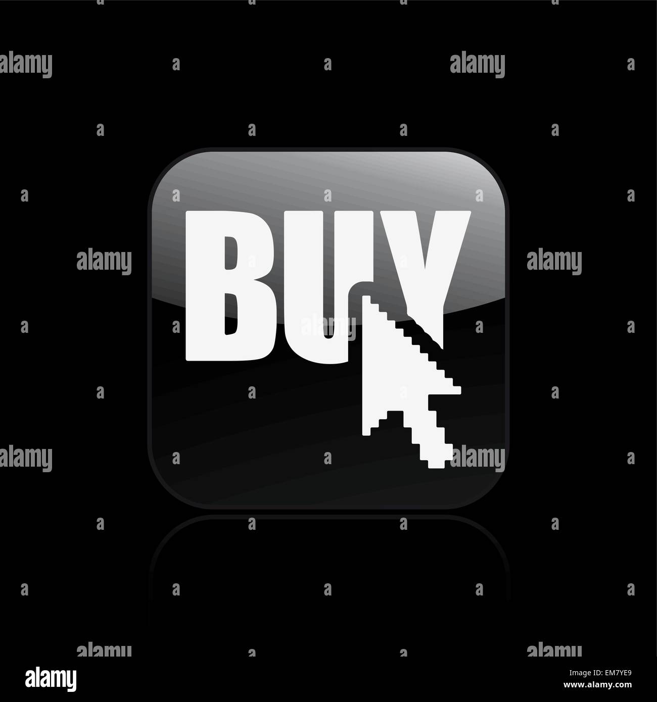 Vector illustration of single isolated buy button icon Stock Vector