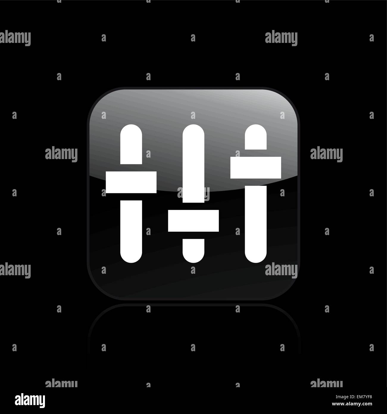 Vector illustration of single mixer levels icon Stock Vector Image ...
