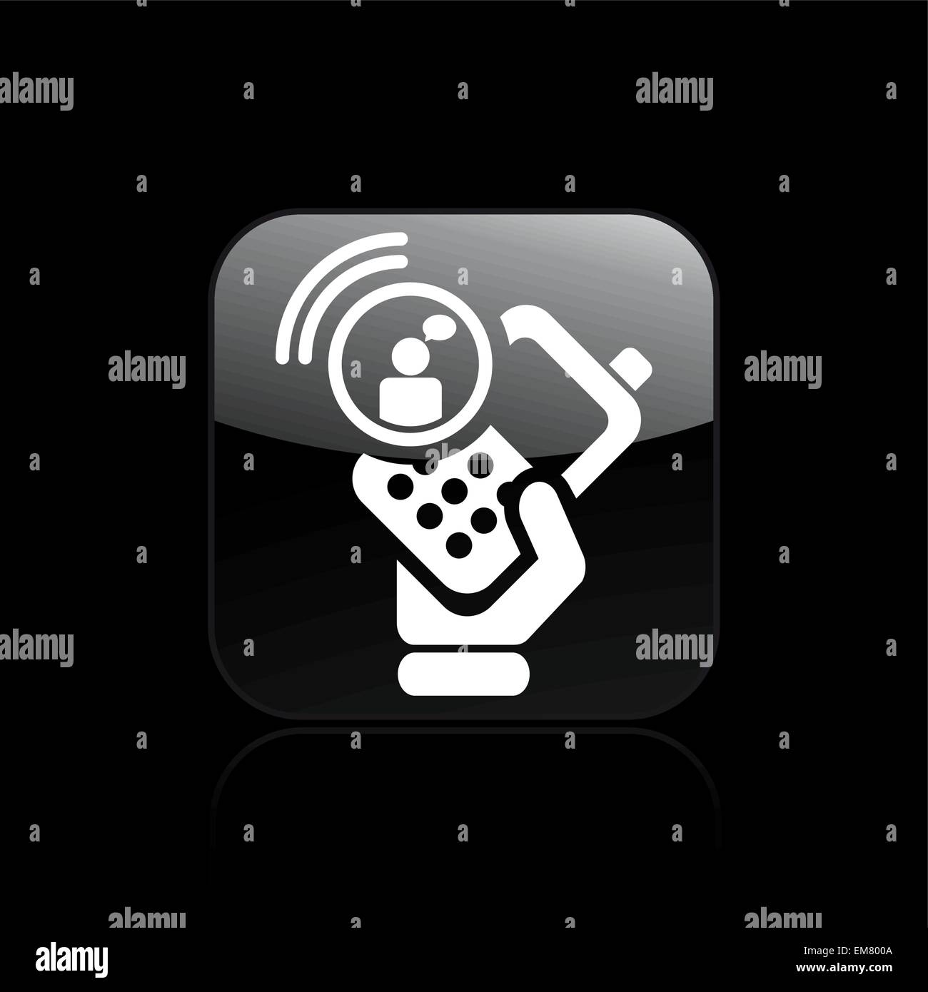 Vector illustration of single chat phone icon Stock Vector Image & Art ...