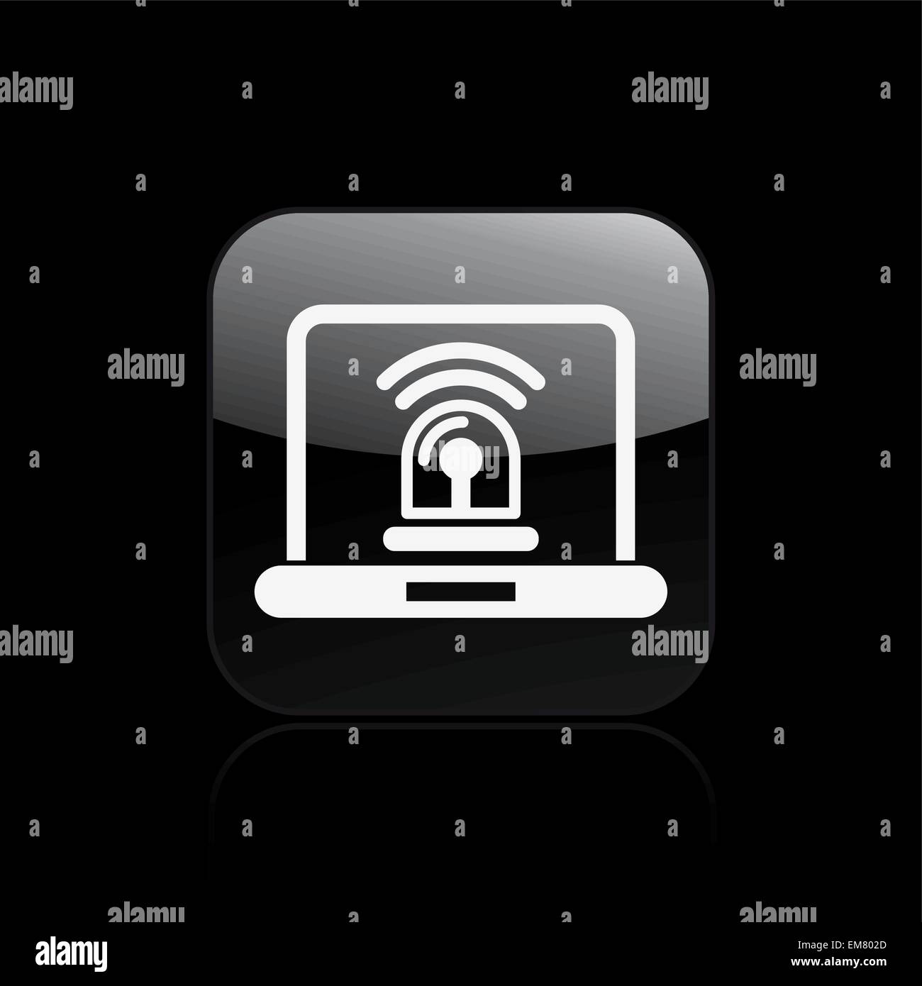 Vector illustration of single alarm pc icon Stock Vector Image & Art ...