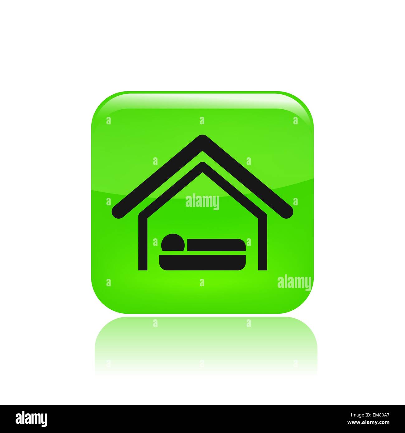 Vector illustration of single isolated hotel icon Stock Vector