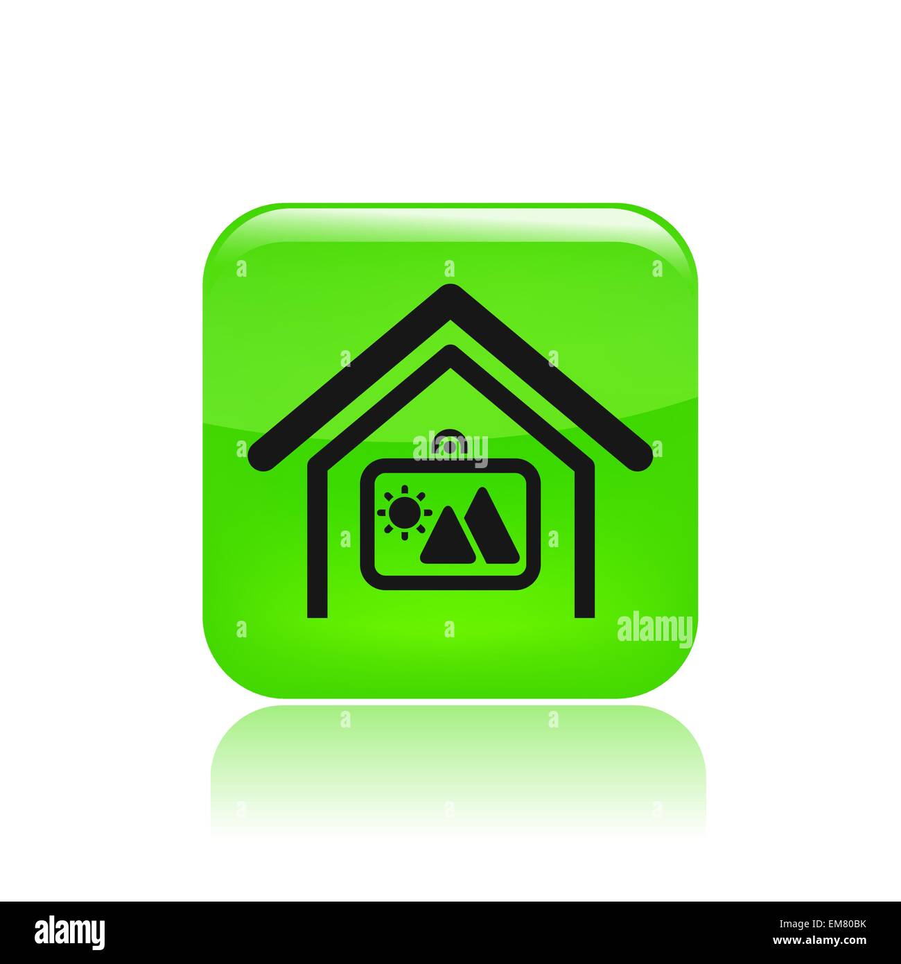 Vector illustration of single home picture icon Stock Vector Image ...