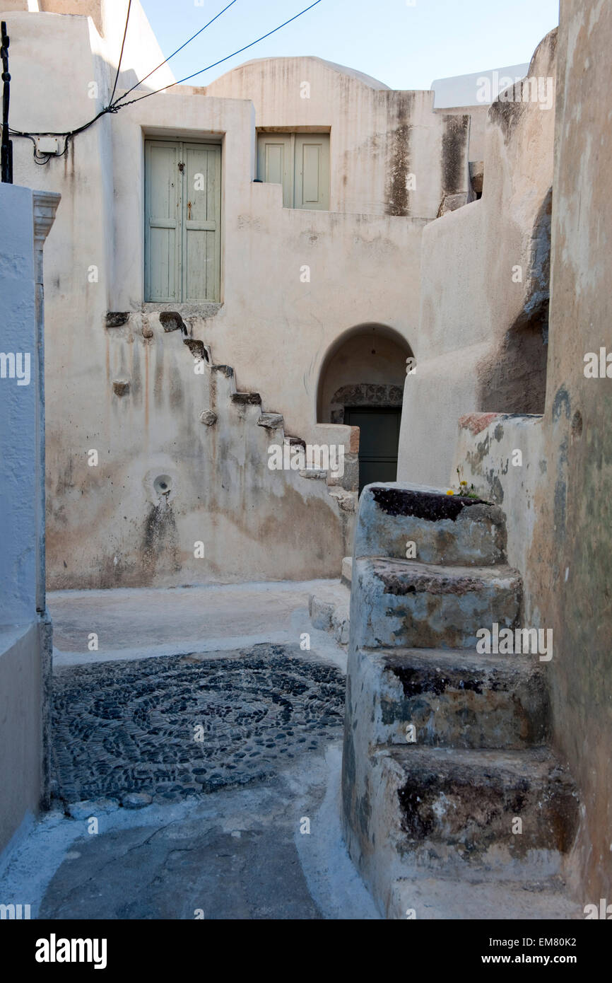 Griechenland, Kykladen, Santorini, Emborio, in der Altstadt Kastelli Stock Photo