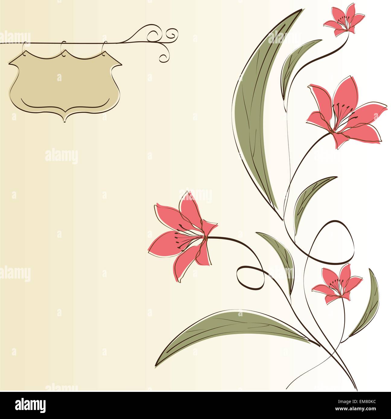 romantic flowers background Stock Vector Image & Art - Alamy
