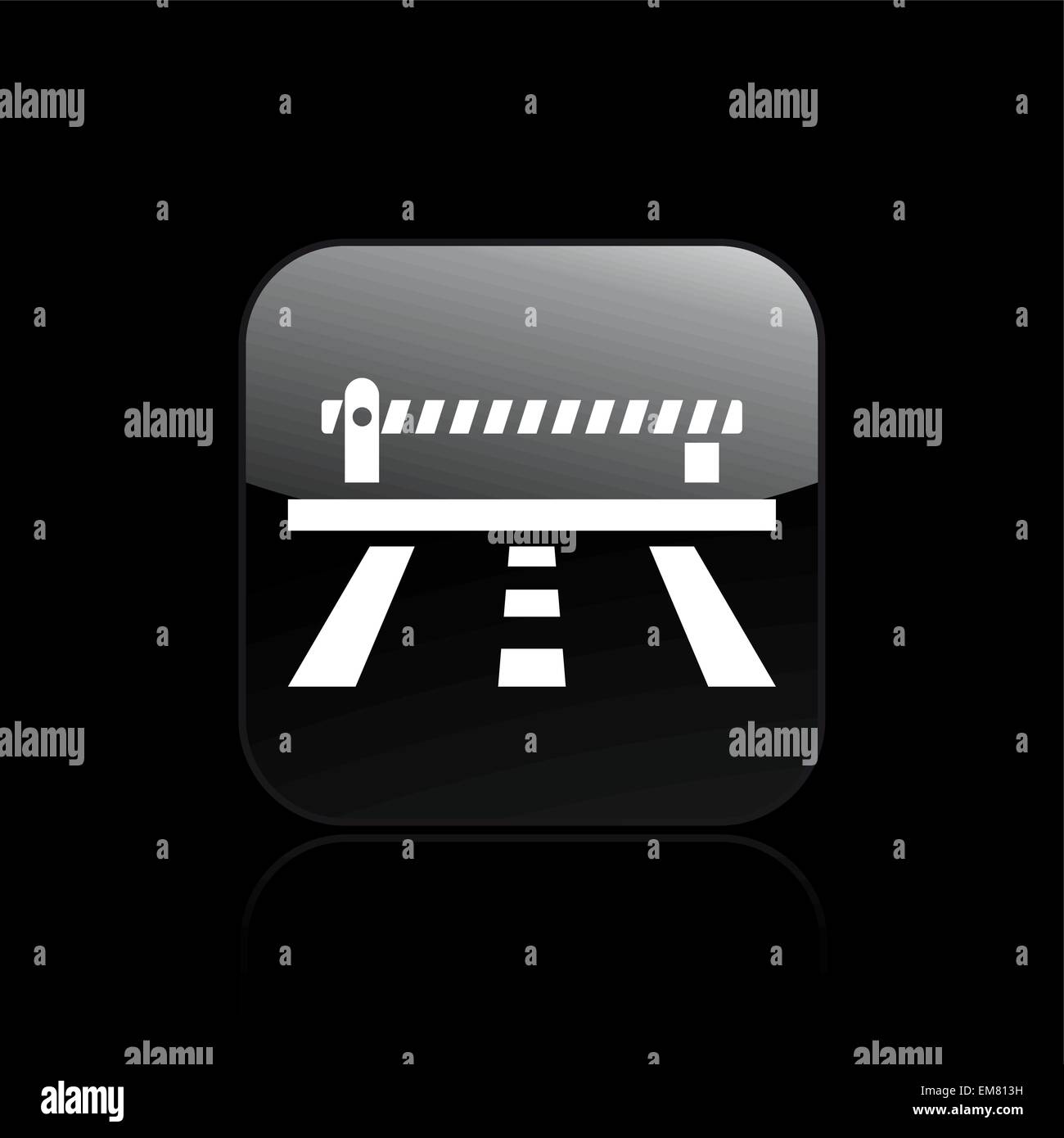 Vector illustration of single road barrier icon Stock Vector Image ...