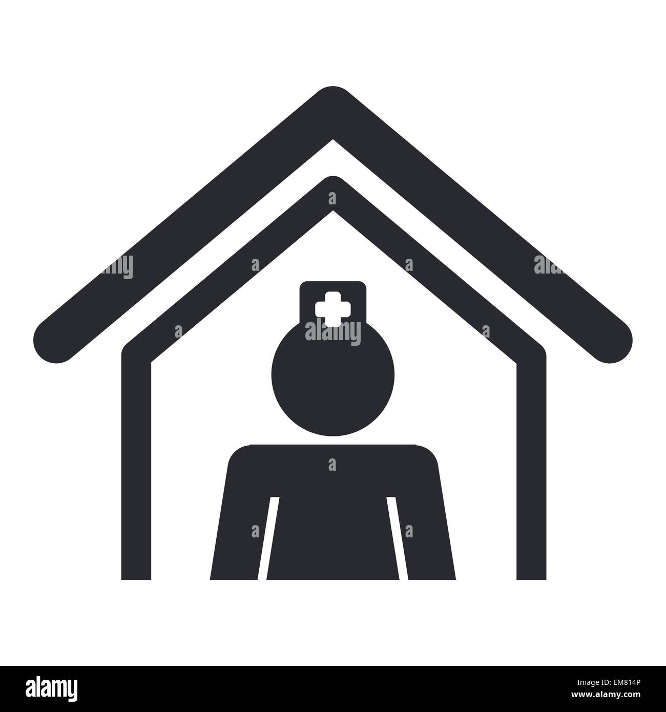 Vector illustration of single nurse icon Stock Vector Image & Art - Alamy