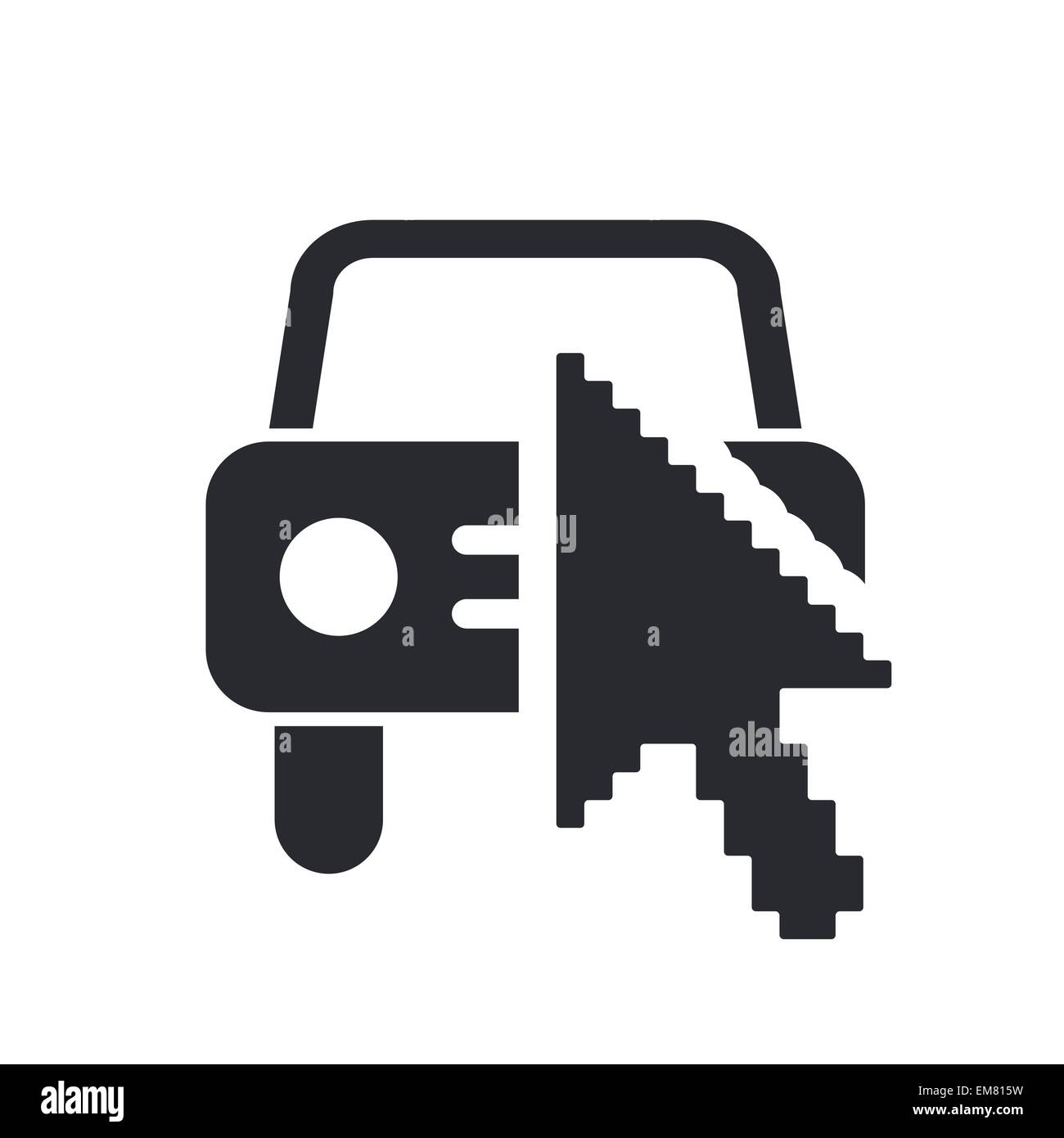 Vector illustration of isolated web car icon Stock Vector
