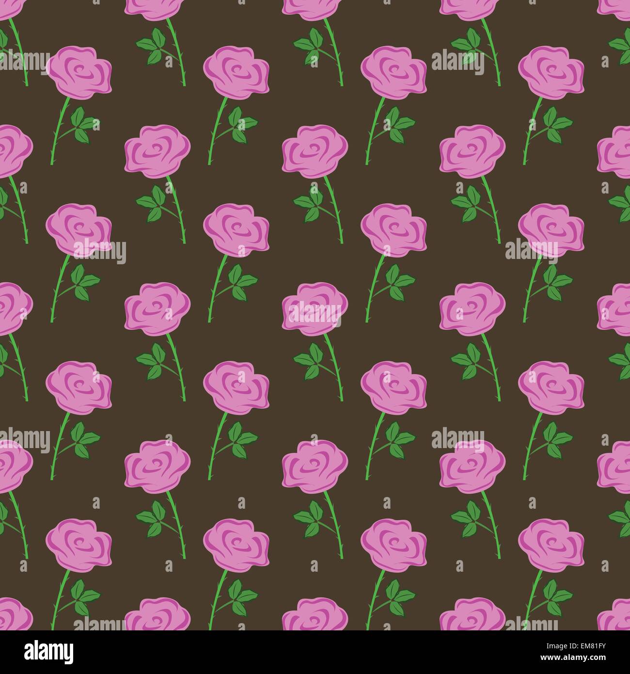 seamless pattern with pink roses Stock Vector Image & Art - Alamy