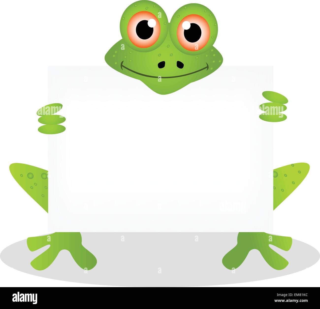 frog cartoon with blank sign Stock Vector Image & Art - Alamy