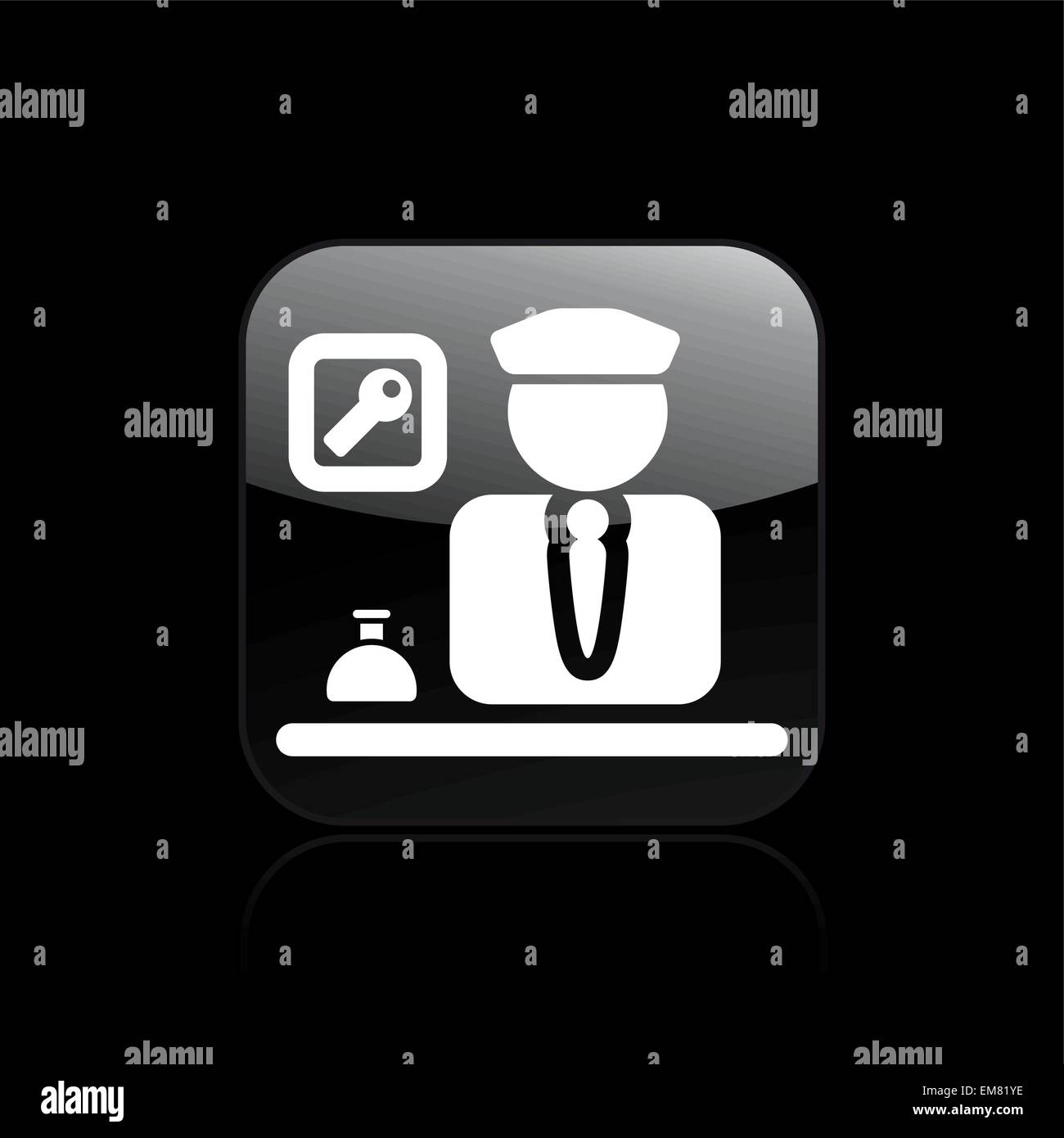 Vector illustration of isolated hotel icon Stock Vector