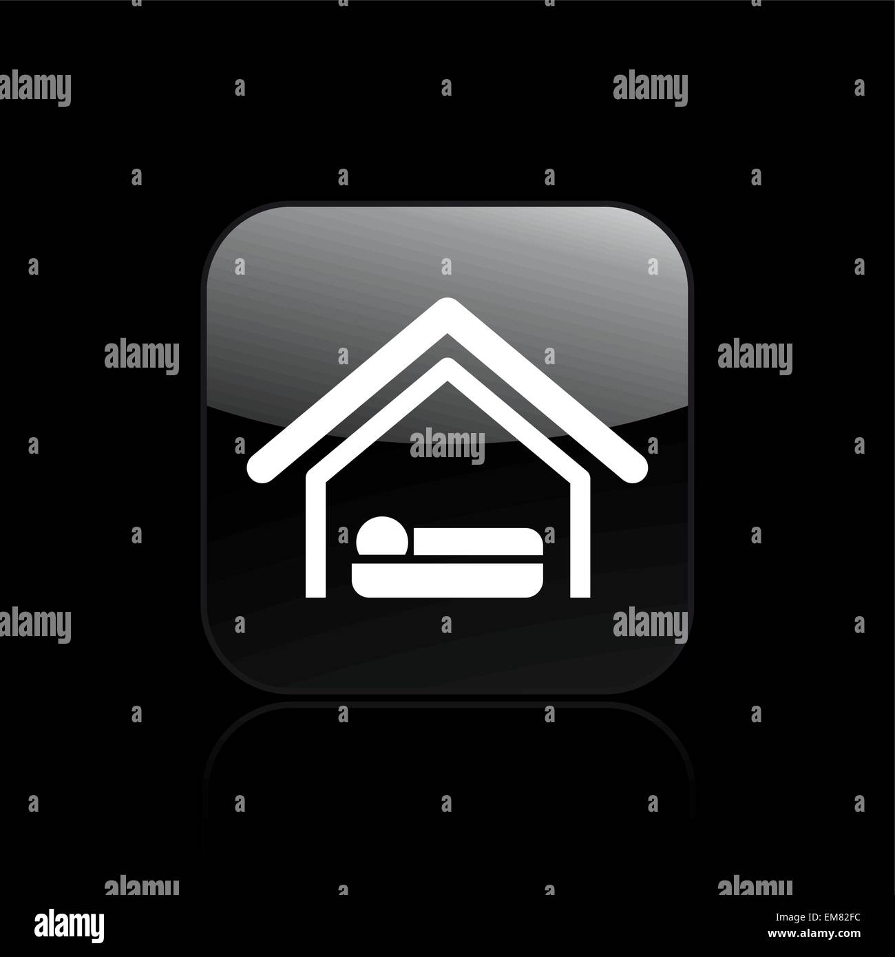 Vector illustration of single hotel icon Stock Vector