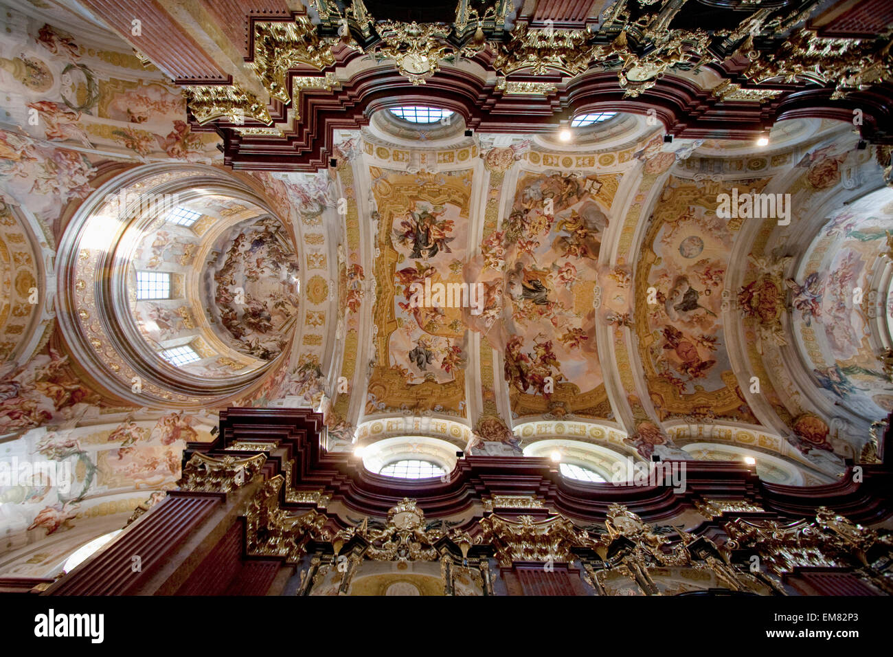 Frescoes by Antonio Beduzzi on the ceiling of the Abbey Church of Stift