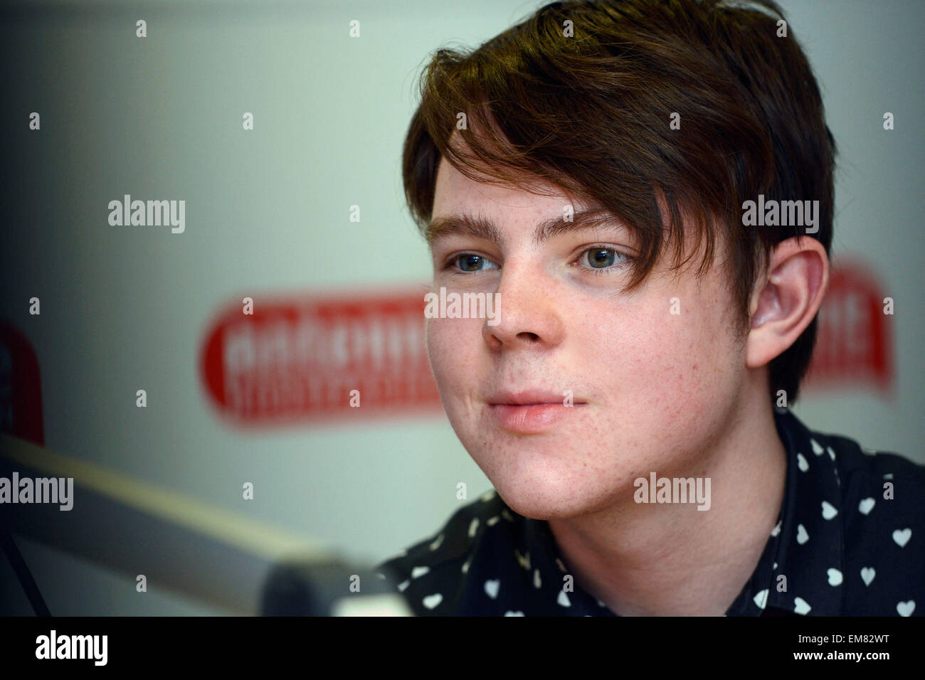 Hanover. 15th Apr, 2015. Graham Sierota from the band Echosmith at Hitradio  Antenne Niedersachsen on April 15, 2015 in Hanover./picture alliance ©  dpa/Alamy Live News Stock Photo - Alamy
