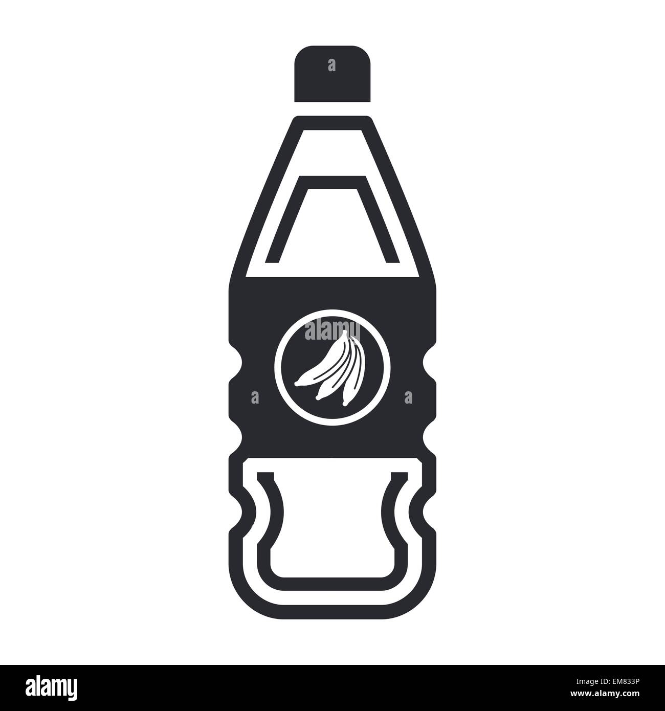 Vector illustration of icon depicting a bottle of fruit juice Stock