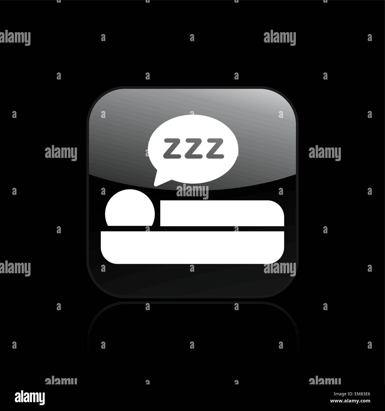 Vector illustration of single sleep icon Stock Vector