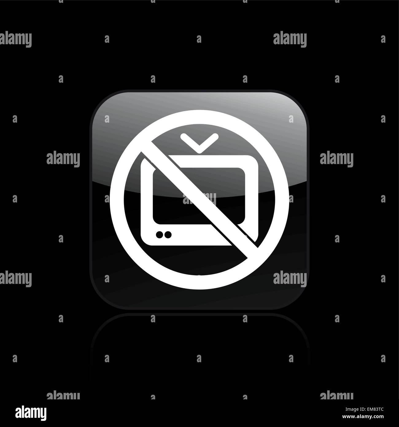 Ban tv icon television prohibition Stock Vector Images - Alamy