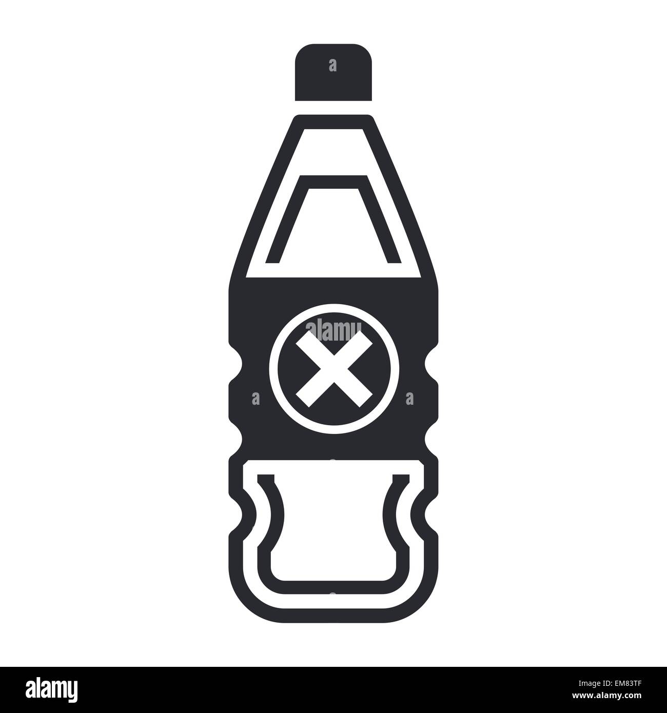 Vector illustration of dangerous bottle Stock Vector
