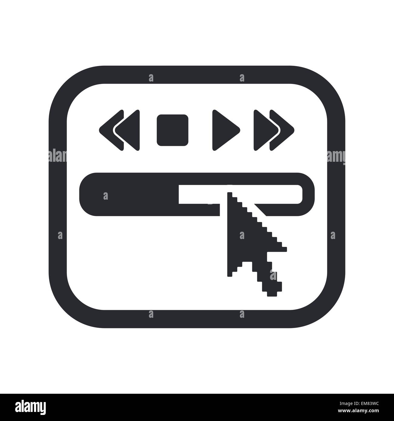 Vector illustration of multimedia player concept icon Stock Vector