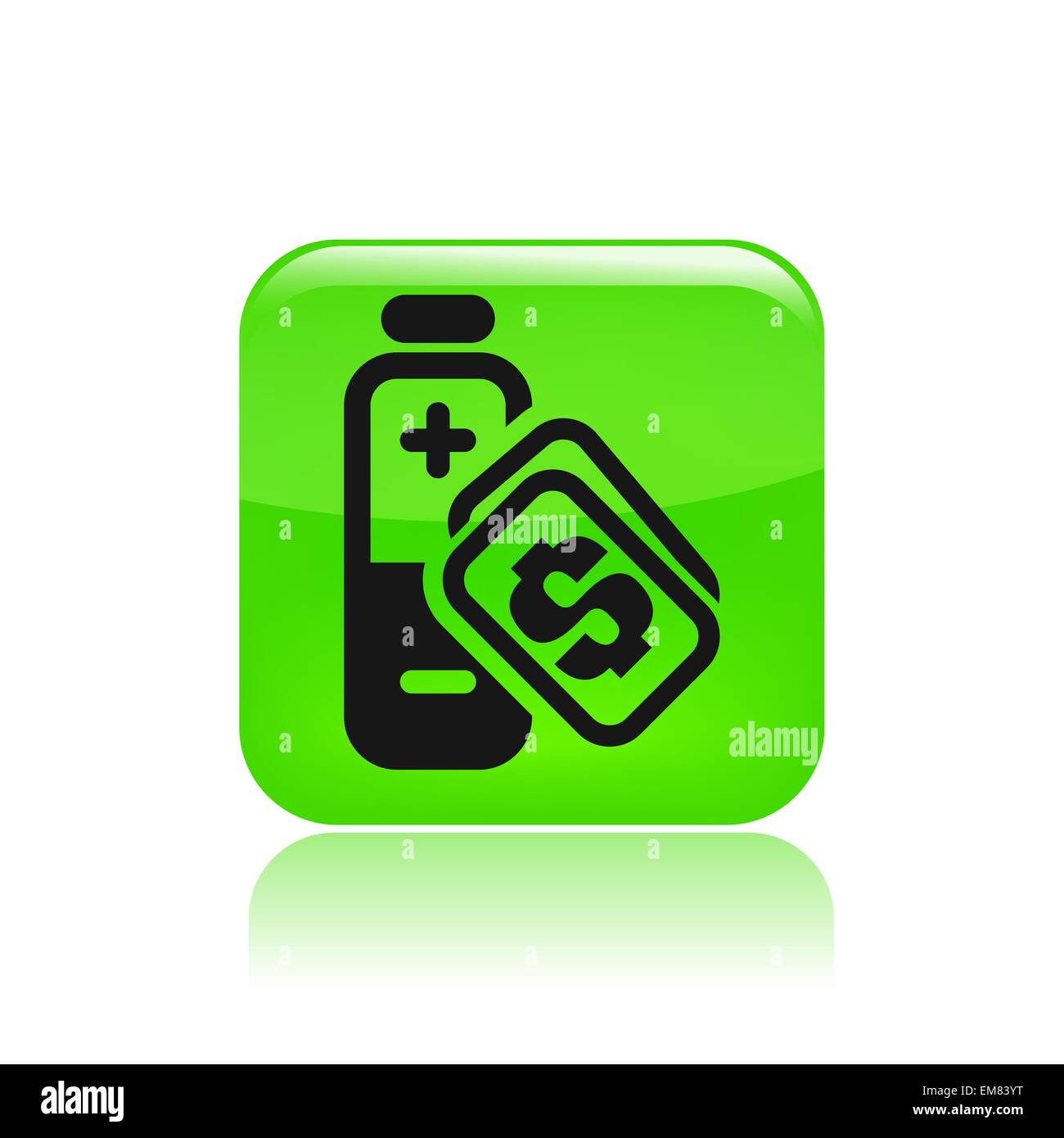 Vector illustration of single energy cost icon Stock Vector