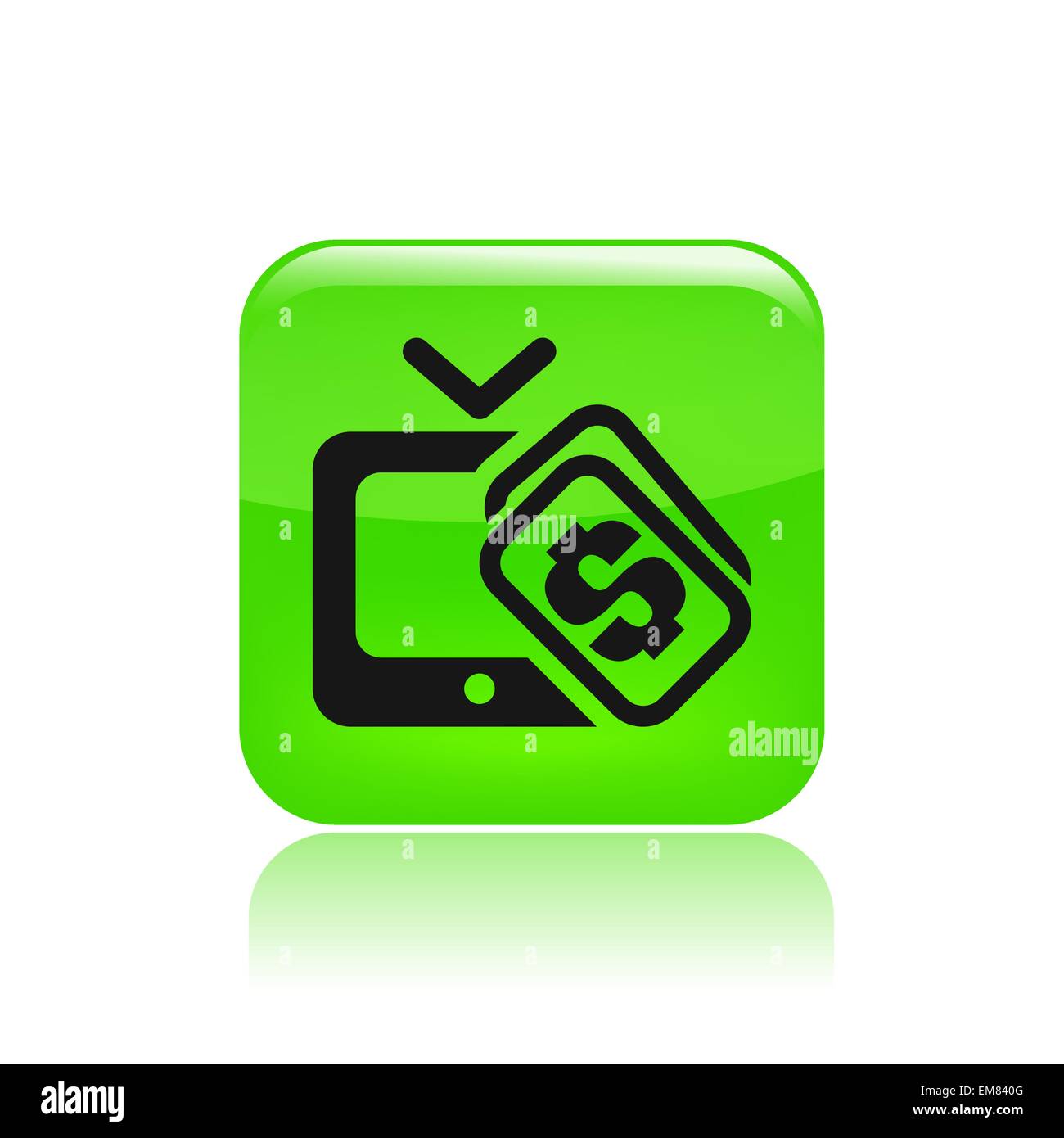 Vector illustration of single pay tv icon Stock Vector
