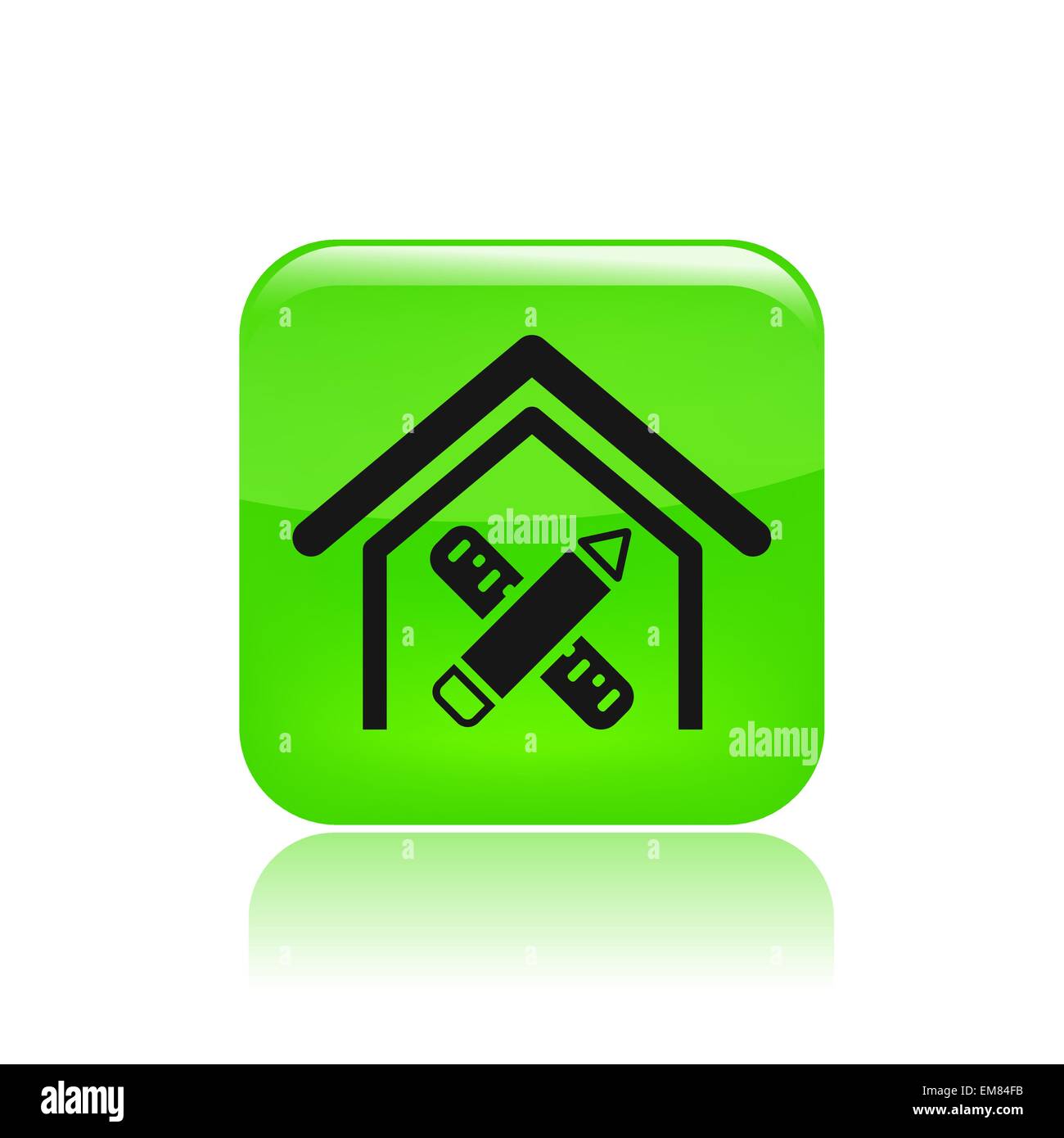 Vector illustration of single home design icon Stock Vector
