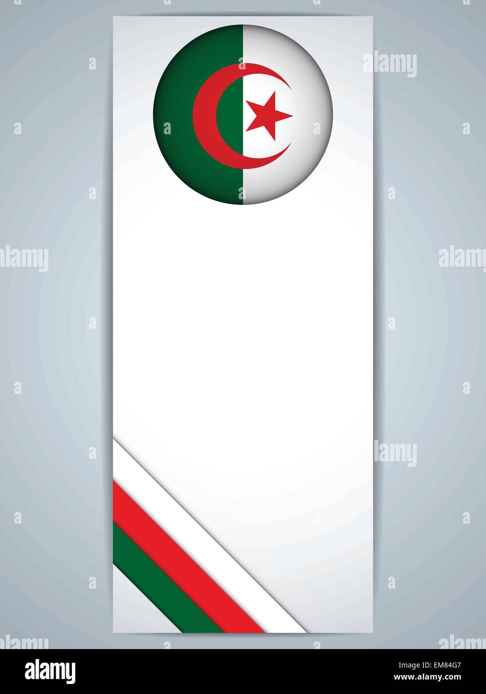 Algeria Country Set of Banners Stock Vector