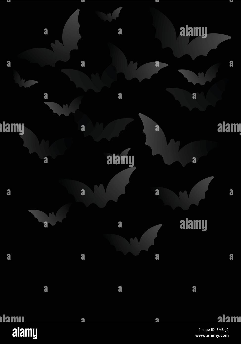 Vector - Halloween Bat Black Paper Background Stock Vector