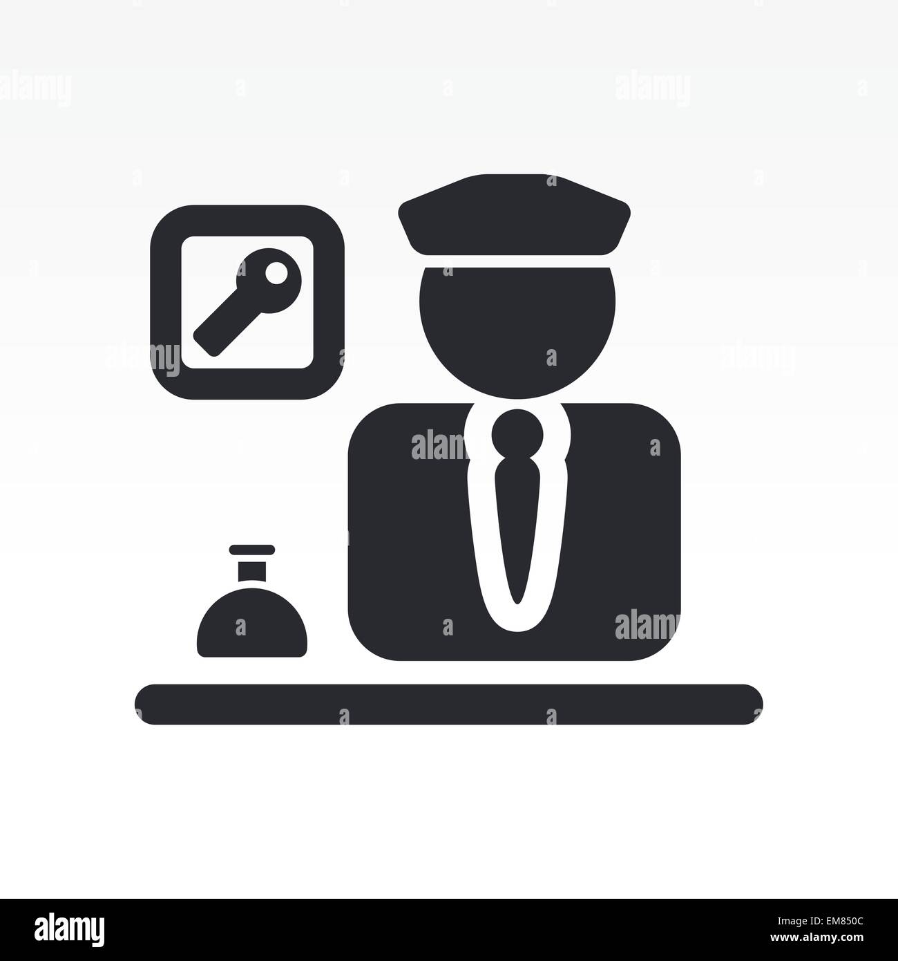Vector illustration of isolated hotel icon Stock Vector