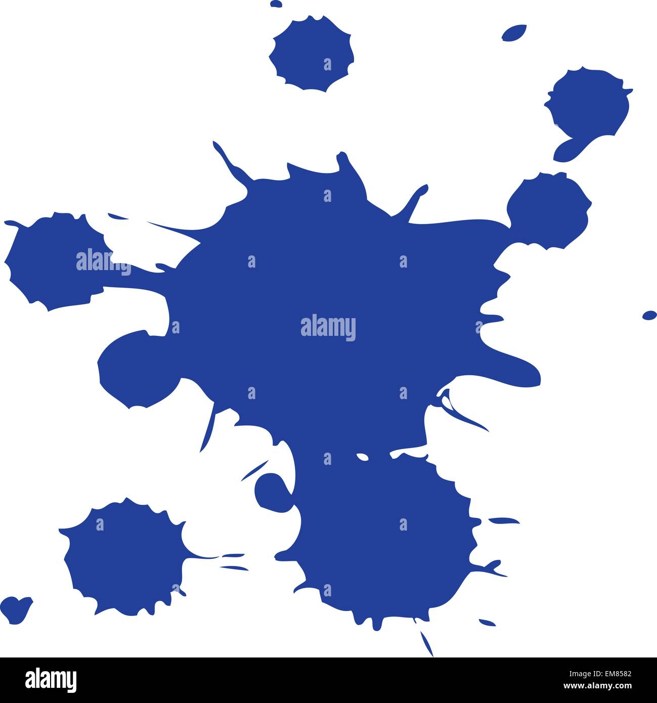 Blue ink blot Stock Vector Image & Art Alamy