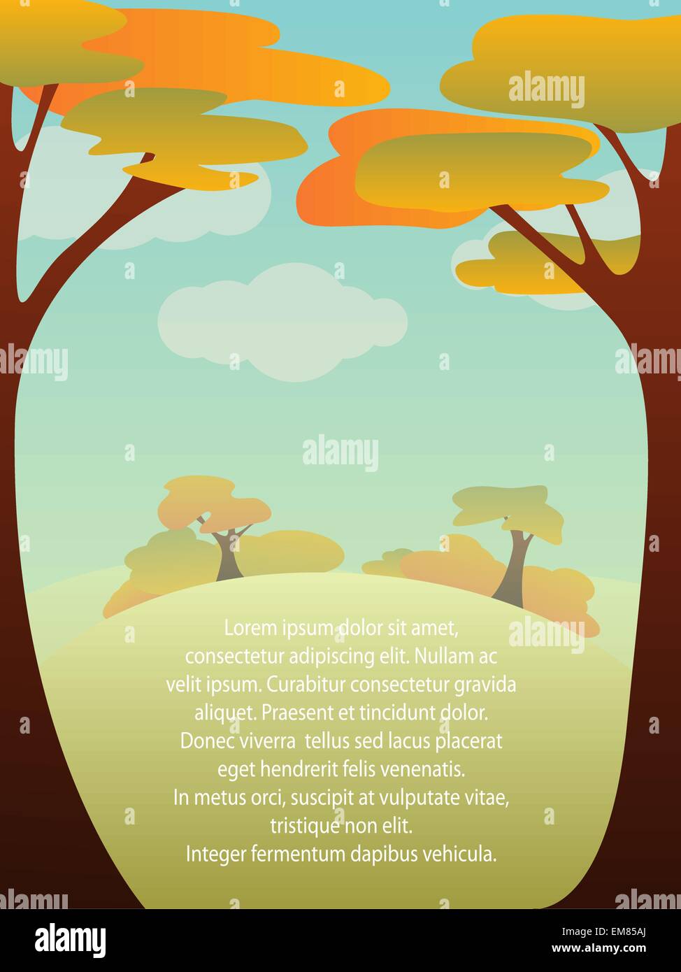 Fall landscape bright orange Stock Vector Images - Alamy