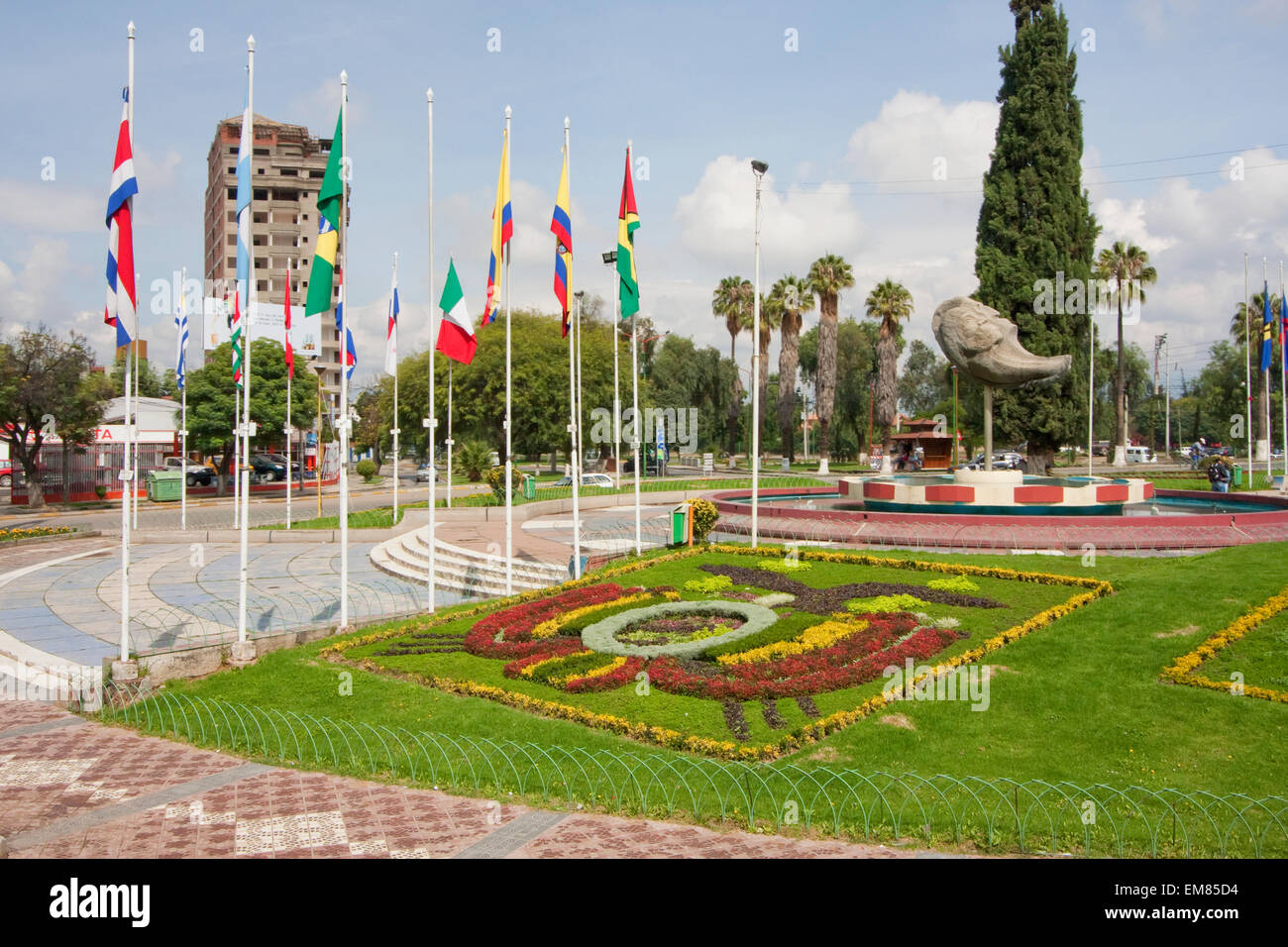 Plaza de las Banderas, Cochabamba, Bolivia Stock Photo Alamy