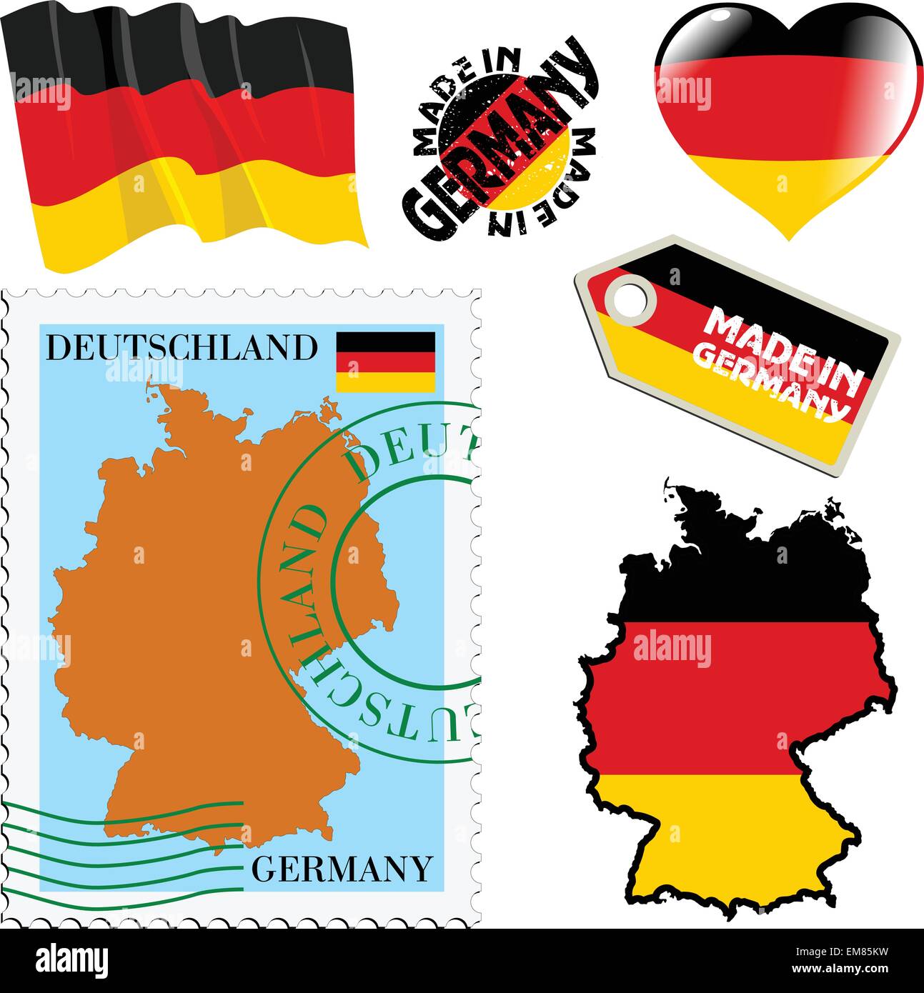 national colours of Germany Stock Vector