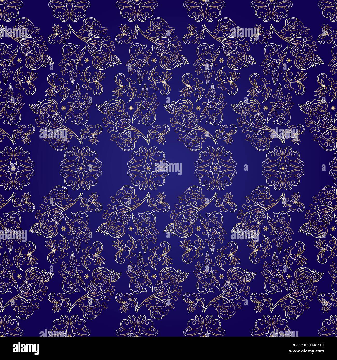 Floral vintage seamless pattern on violet background Stock Vector Image ...