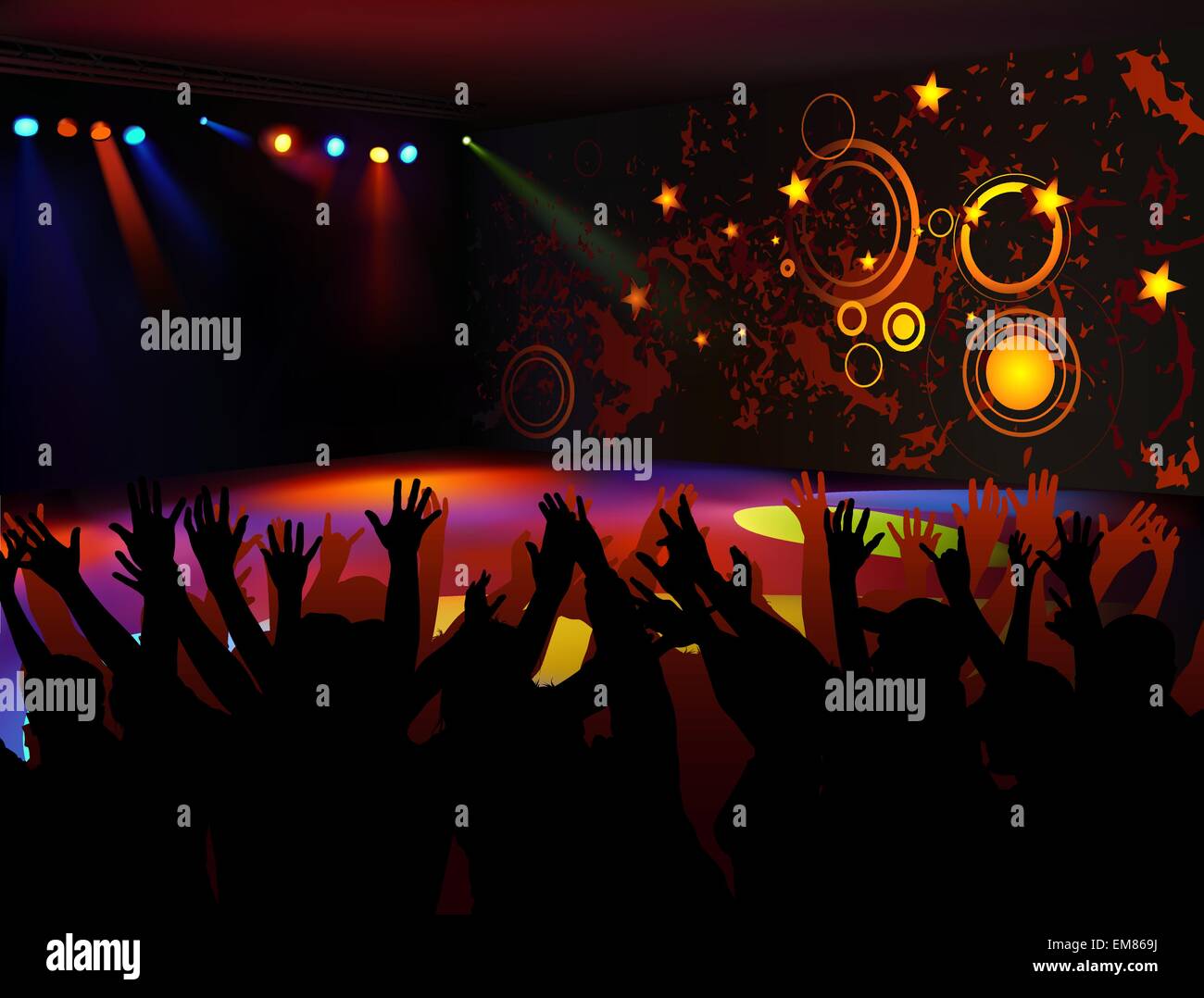Light up dance floor Stock Vector Images Alamy