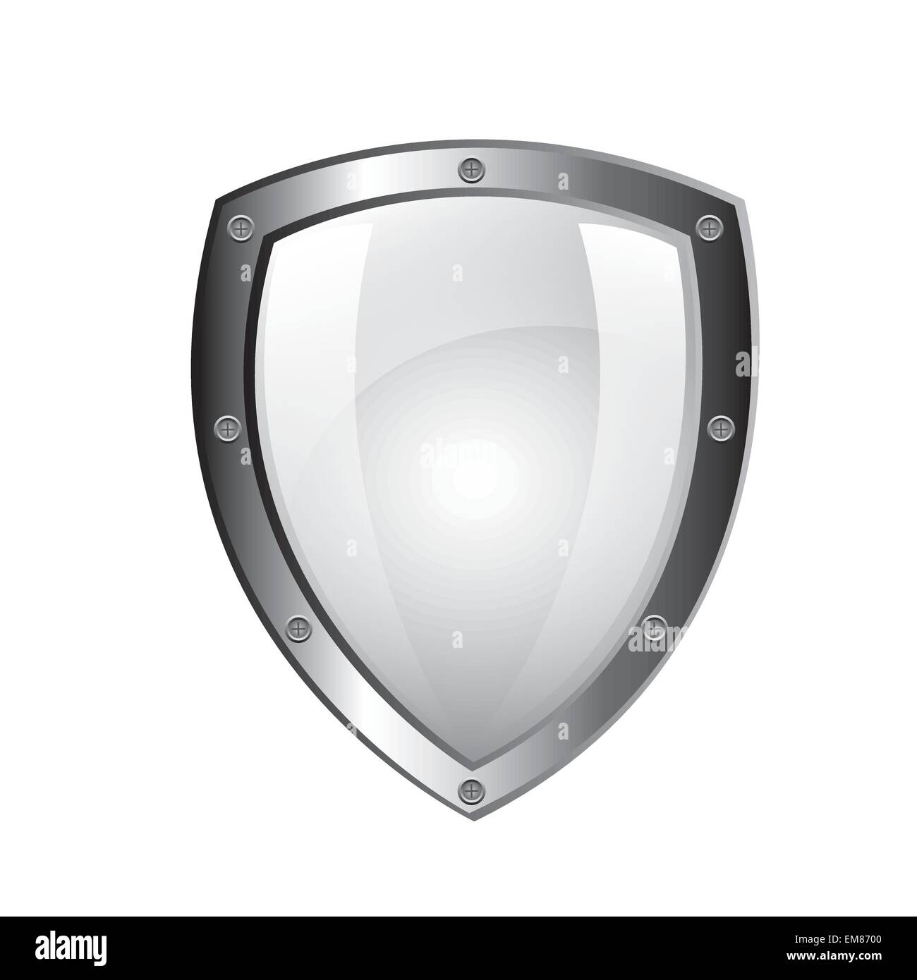 Blank glossy shield shape over hires stock photography and images Alamy