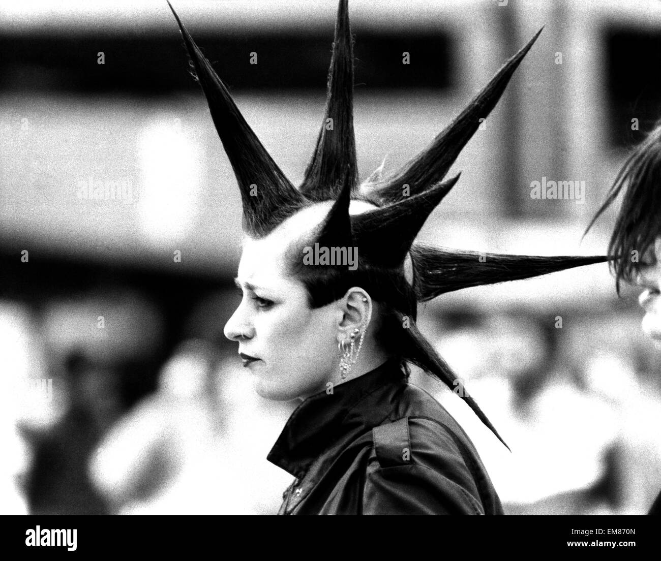 Young punk in Kings Road Chelsea. March 1983 Stock Photo